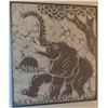 Image 2 : Framed Batik Textile Art Depicting Elephant Under Tree