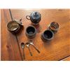 Image 1 : Birks Sterling Silver Open Salt Cellars, Lidded Mustard Pot, Condiment Bowl and Spoons