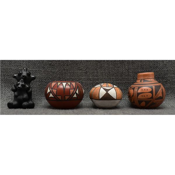 FOUR PUEBLO POTTERY ITEMS