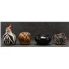 Image 2 : THREE PUEBLO POTTERY ITEMS ONE CERAMIC