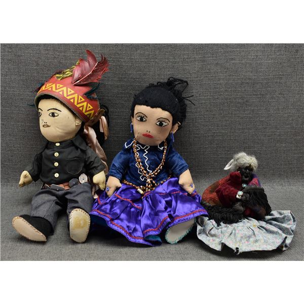 GROUP OF NATIVE DOLLS