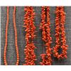 Image 3 : THREE CORAL NECKLACES AND ONE BEAD NECKLACE