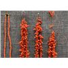 Image 4 : THREE CORAL NECKLACES AND ONE BEAD NECKLACE