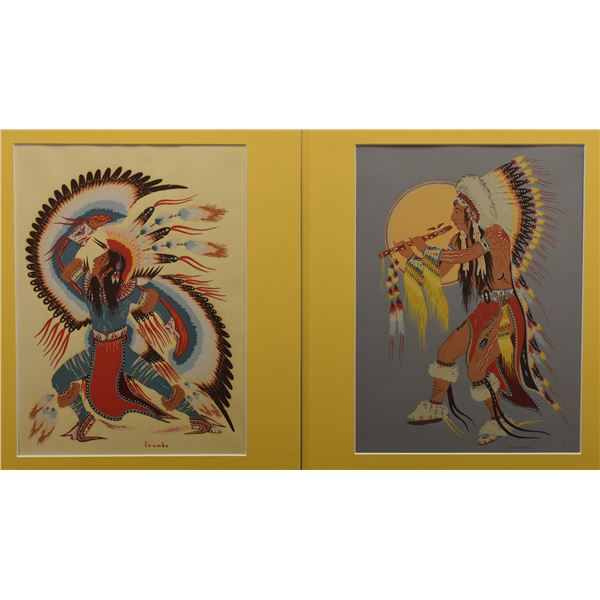 TWO POTAWATOMIE SILK SCREENS (WOODY CRUMBO)