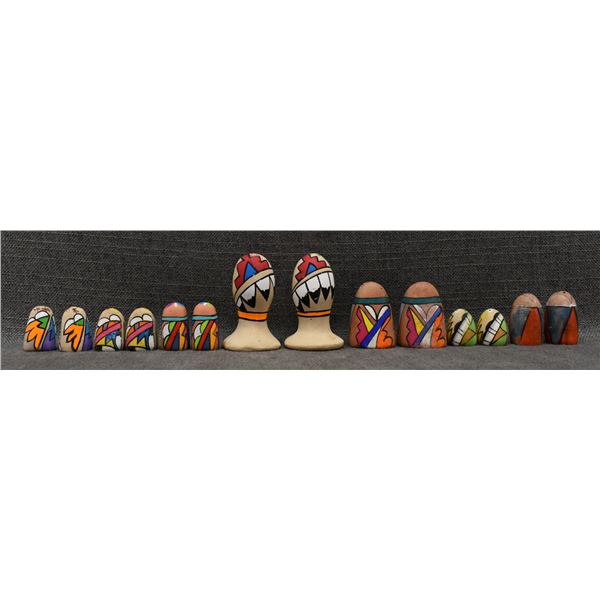 SIX JEMEZ SALT AND PEPPER SHAKERS