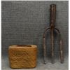 Image 1 : NOOTKA/ MAKAH BASKET AND FISHING SPEAR