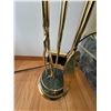 Image 3 : Brass and Green Marble Fireplace Tool Set