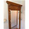 Image 3 : Oak Hall Tree With Mirror and Storage Drawer