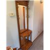 Image 4 : Oak Hall Tree With Mirror and Storage Drawer