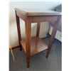 Image 2 : Square Wood Side Table With Lower Shelf