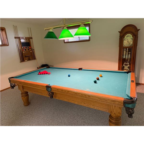 Dufferin Oak Pool Table with Accessories