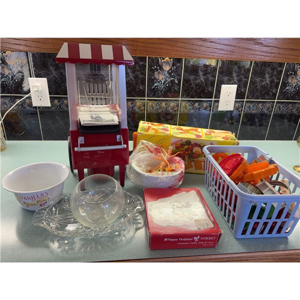 Nostalgia Electrics Popcorn Maker & Kitchen Lot