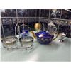 Image 1 : Crown Devon Sutherland Cobalt Teapot & Glassware Set