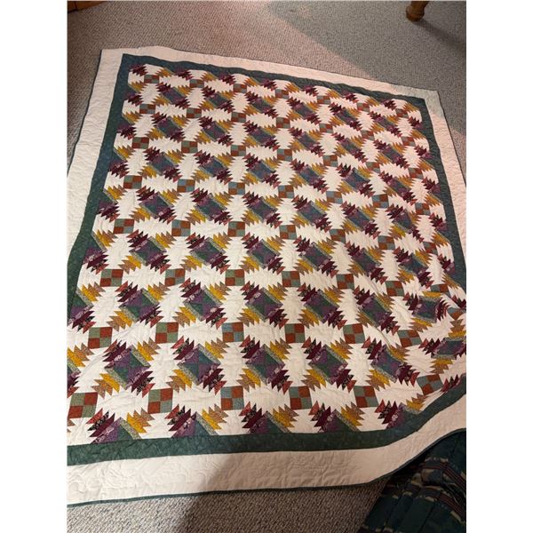 Handmade Pineapple Log Cabin Quilt