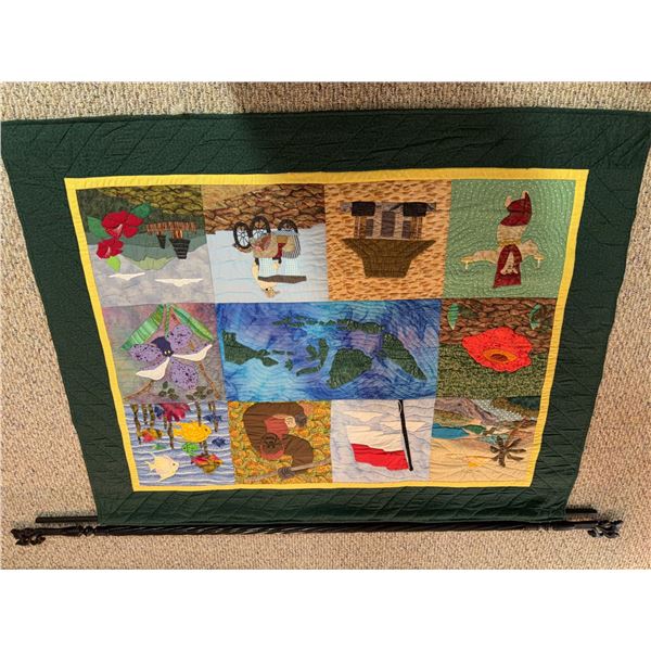 Indonesian Percakumis Quilt, 3x4.5 Feet