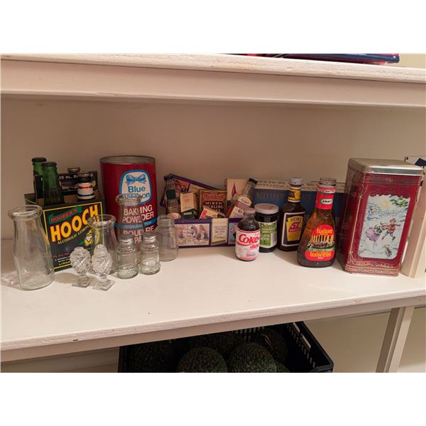 Vintage Food Tins and Bottles Lot