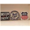 Image 1 : 3 Ande Rooney Porcelain Railroad Signs