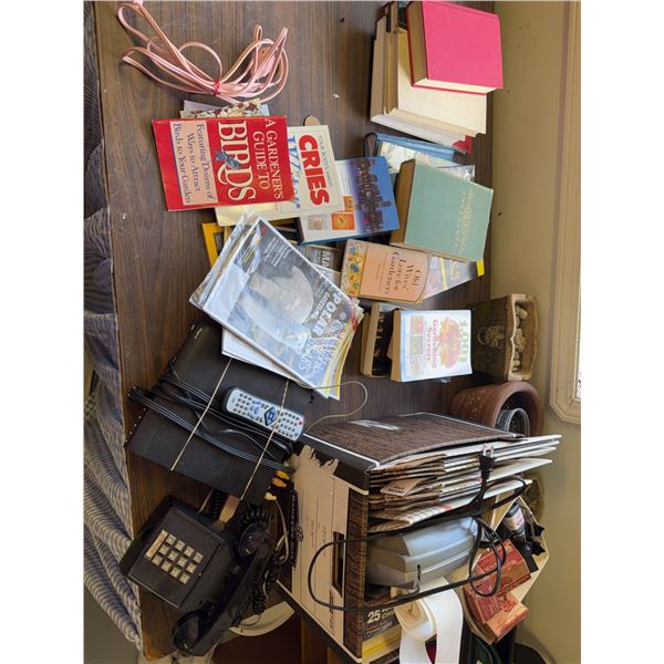 Office Assortment: Books, Magazines, Electronics