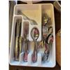 Image 3 : Kitchenware Lot: Bakeware, Flatware, Cutting Board
