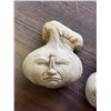 Image 2 : 3 Clay Fruit Face Wall Plaques