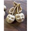 Image 3 : 3 Clay Fruit Face Wall Plaques