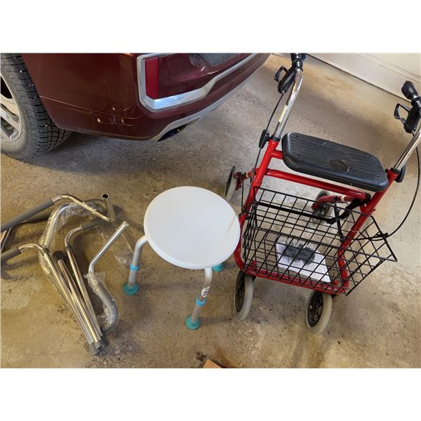 Rehasense Server Rollator and Bath Stool Lot