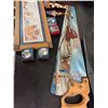 Image 3 : Decor Lot: Framed Art, Painted Saw, Figurines