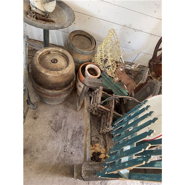 Garden Decor and Barrels