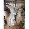 Image 2 : Cast Stone Cherub Pedestal And Black Urn Planter