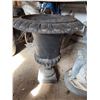 Image 3 : Cast Stone Cherub Pedestal And Black Urn Planter