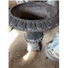 Image 4 : Cast Stone Cherub Pedestal And Black Urn Planter