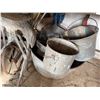 Image 1 : Galvanized Pails And Metal Crane Garden Sculptures