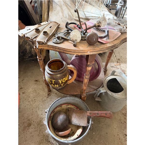 Vintage Hardware, Pottery, and Tools Lot