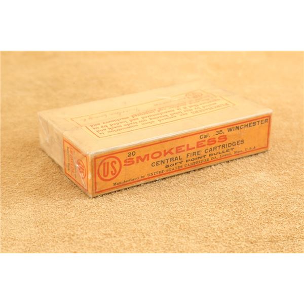 U.S. Cartridge Co .35 Winchester 20rd Sealed Box Vintage Soft Point Ammunition
