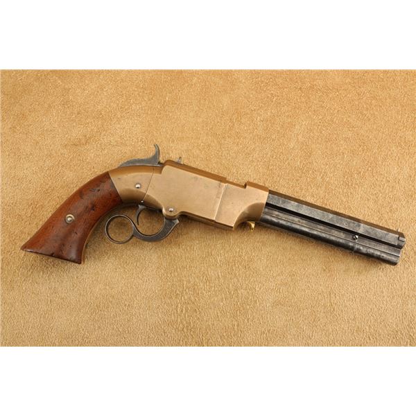 New Haven Arms Co. No. 2 6" Navy Belt .41 Volcanic Rocket Barrel Lever Action Pistol, Antique
