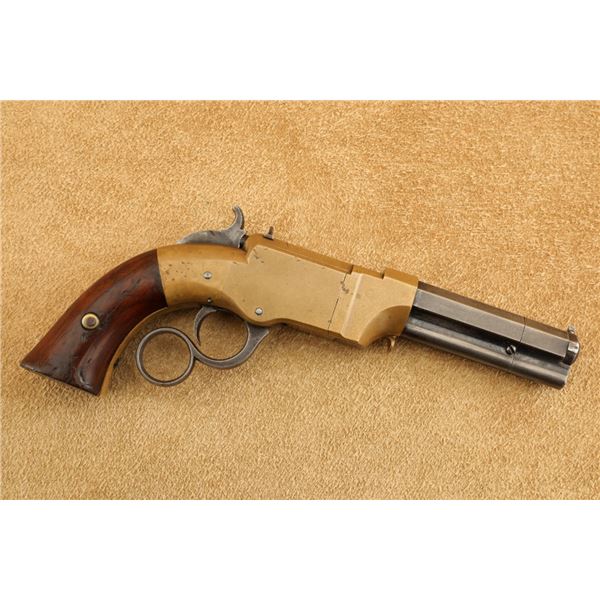 Rare Plain Frame New Haven Arms No. 1 Pocket .31 Volcanic Rocket Ball Lever Pistol, Antique