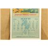 Image 4 : Vintage 1932 Hercules Powder Co. Calendar "stowaways" 13"x30" With Original Metal Band