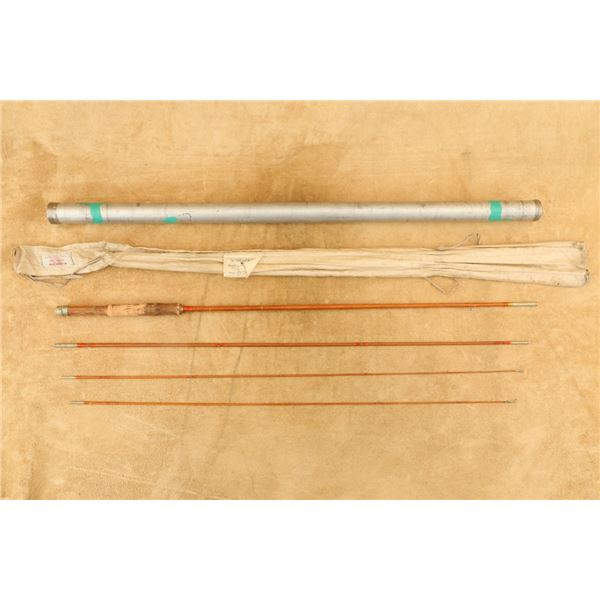 Winchester No. 6141 Bamboo 3 Piece 9' Dry Fly Fishing Rod With Extra Tip, Bag & Storage Tube