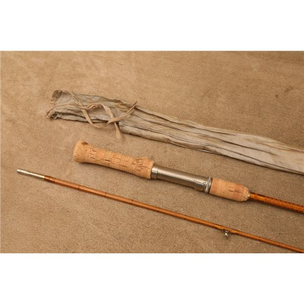 Winchester No. 6375 Split Bamboo 5.5' Bait Casting Rod & Original Cloth Bag