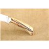 Image 5 : Jimmy Lile Custom Fixed Blade Knife (no Dot) With Stag Grips And Leather Sheath