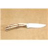 Image 8 : Jimmy Lile Custom Fixed Blade Knife (no Dot) With Stag Grips And Leather Sheath