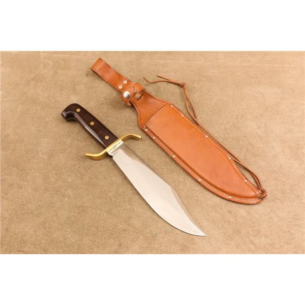 Western Cutlery Vietnam Era Bowie Knife 9.4" Blade With Leather Sheath