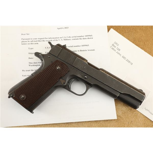 Wwii Union Switch & Signal Us&s Dulite Model 1911a1 .45 Acp 5" Semi-auto Pistol, 1943 C&r