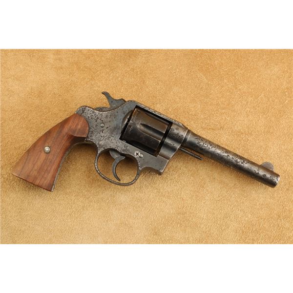 Post-wwi Colt New Service Us Army Model Of 1917 5.5" .45 Acp Sa/da Military Revolver, 1920 C&r