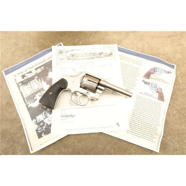 Documented Texas Dps Colt New Service 4" .38 Special Sa/da Double Action Revolver, 1937 C&r
