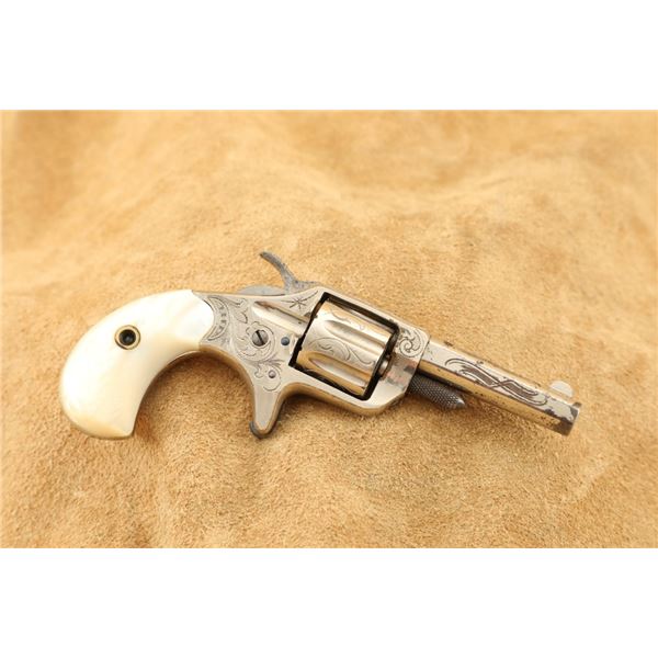 Engraved Colt New Line 2nd Model Etched Panel .22 Short Long Single Action Revolver 1876 Antique