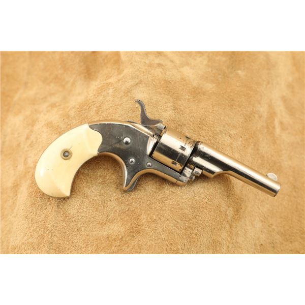 Colt Open Top Pocket Model 2 3/8" Nickel .22 Short/long Rimfire Revolver, 1876 Antique