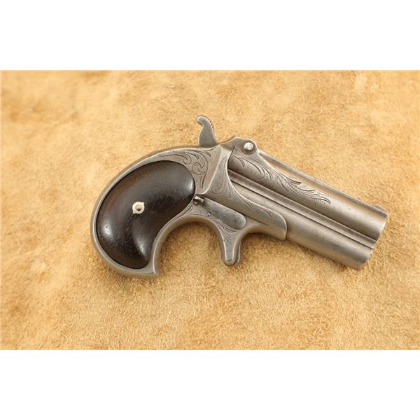 Factory Engraved Remington Model 95 Double Deringer Late Type I .41 Rf O/u Derringer, 1868 Antique