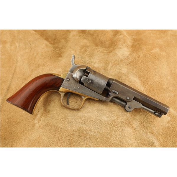 Colt Model 1849 Pocket Two Line Hartford 5-shot .31 Cal 4" Percussion Revolver, 1860 Antique