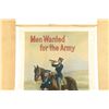 Image 2 : Original 1909 Us Army Recruiting Poster "men Wanted For The Army" 39"x29" Complete W/ Hanging Dowels